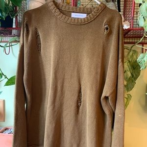 Urban Outfitters brown,oversized,destroyed sweater